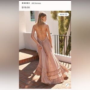 Free People Extratropical Maxi Dress in Coral Red